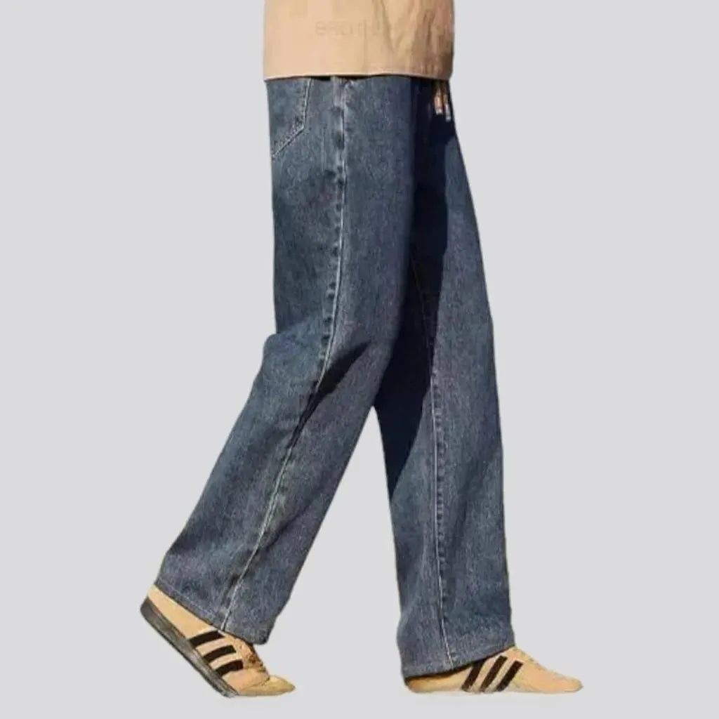 High men's waisted jeans