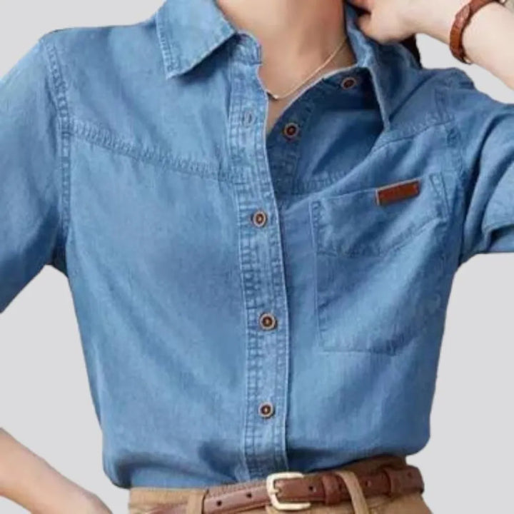 90s regular jean shirt
 for women