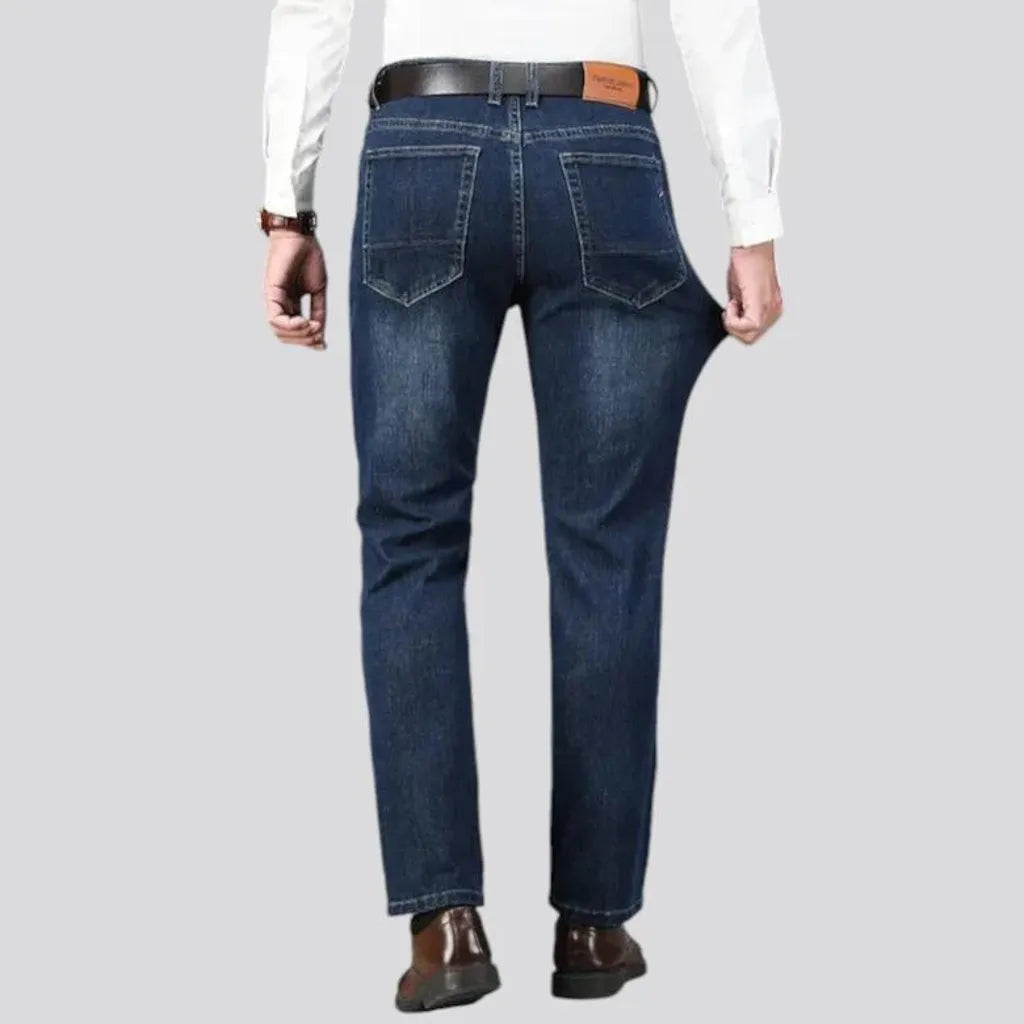 Sanded and slim men's jeans