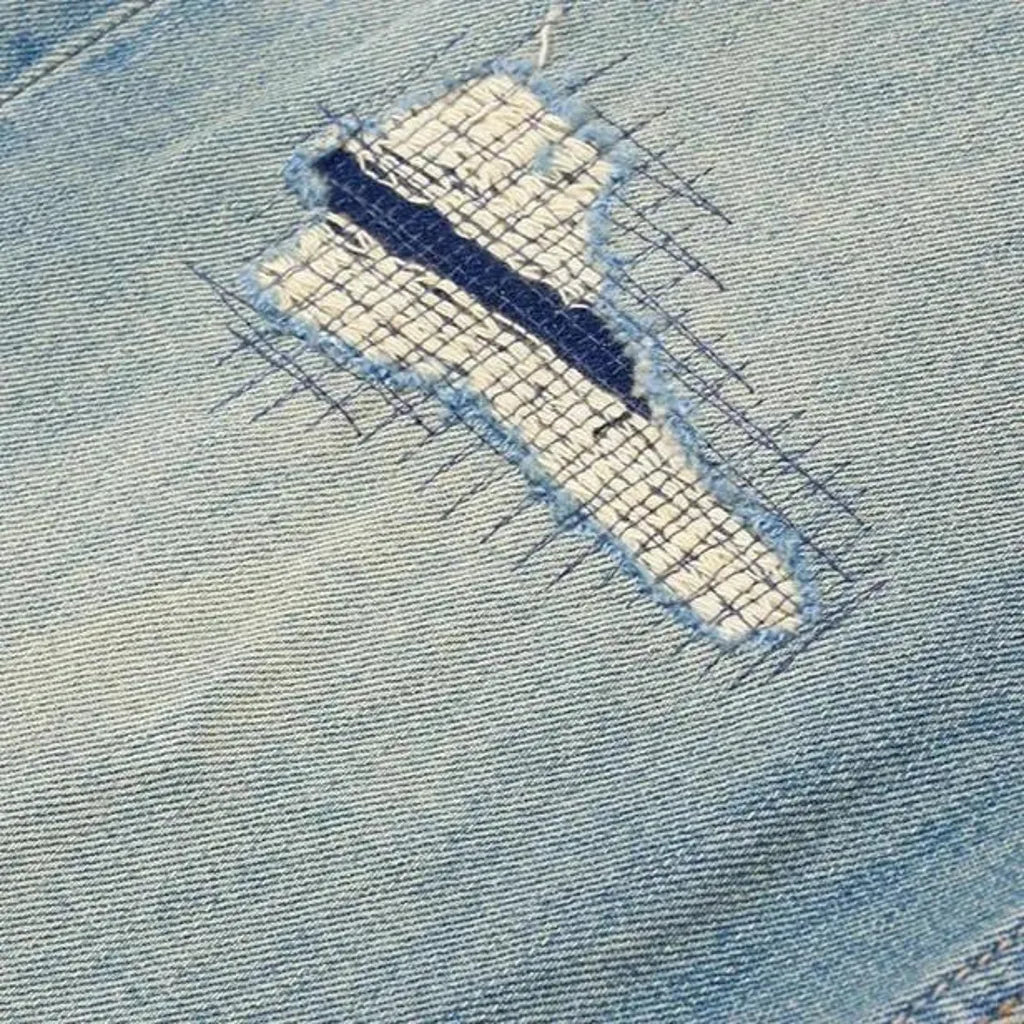 Straight heavyweight selvedge jeans
 for men