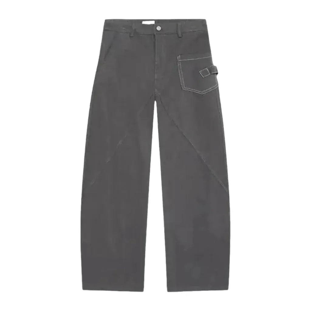 Stylish Baggy Men's Jeans Pants - Grey