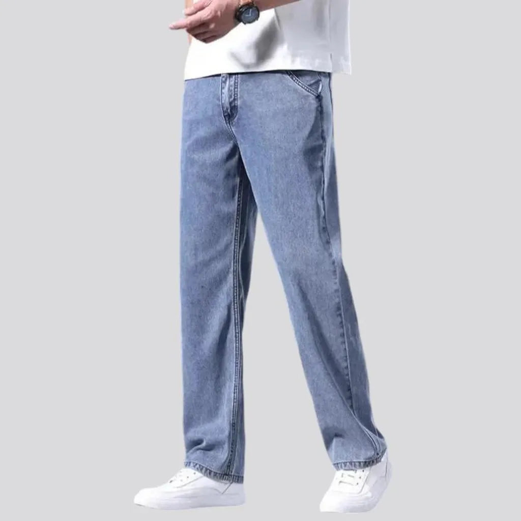 Straight stonewashed jeans
 for men