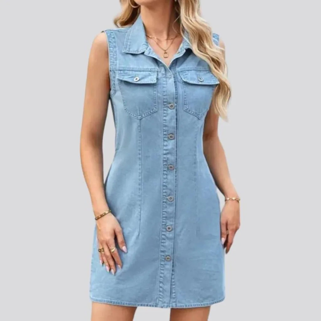 Mini light 90s jeans dress