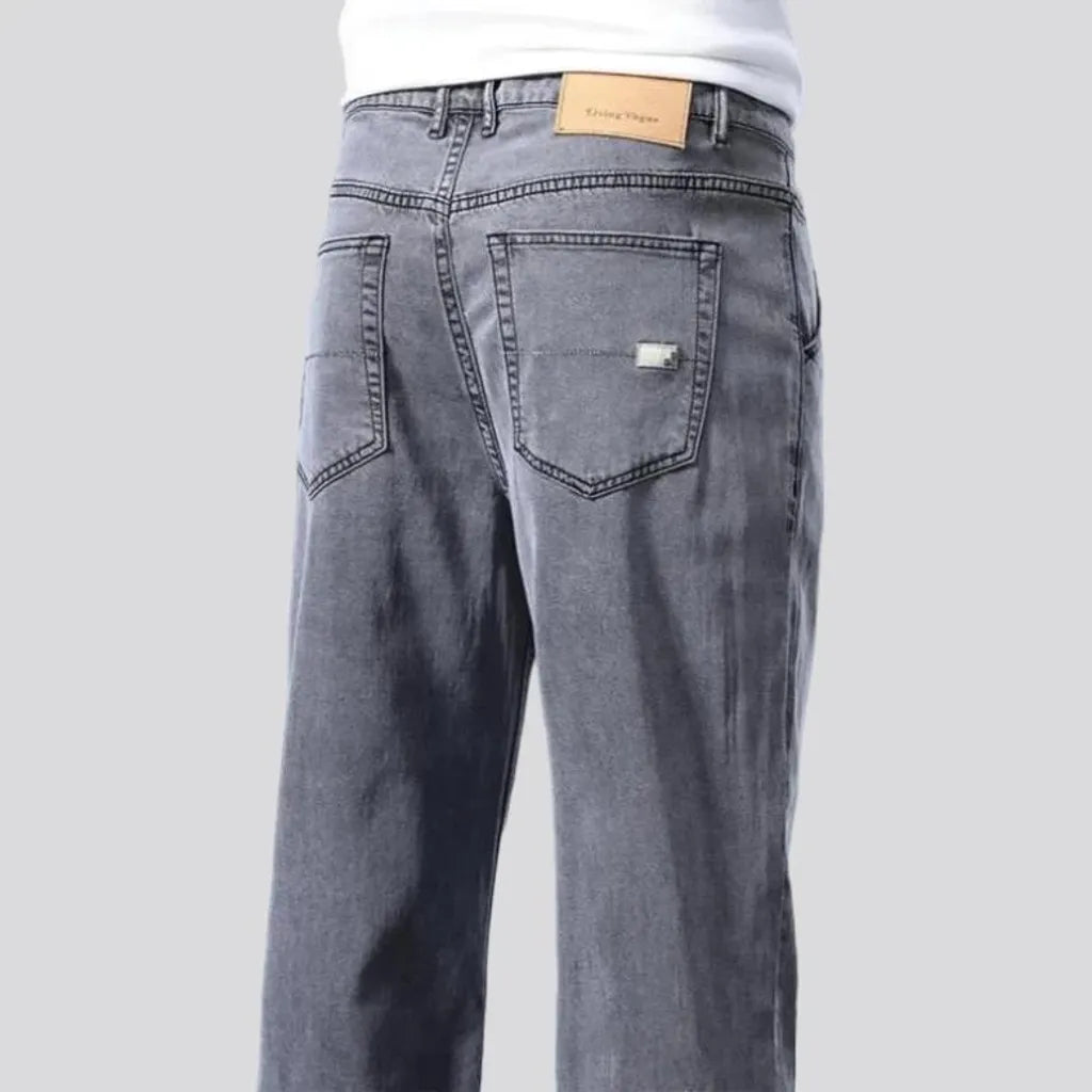 Straight stonewashed jeans
 for men