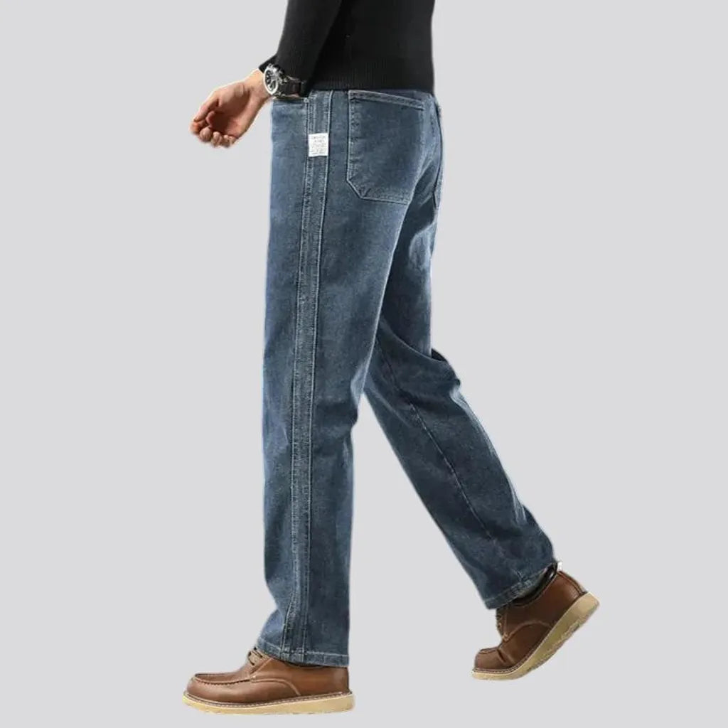 Dark wash classic fit jeans for men