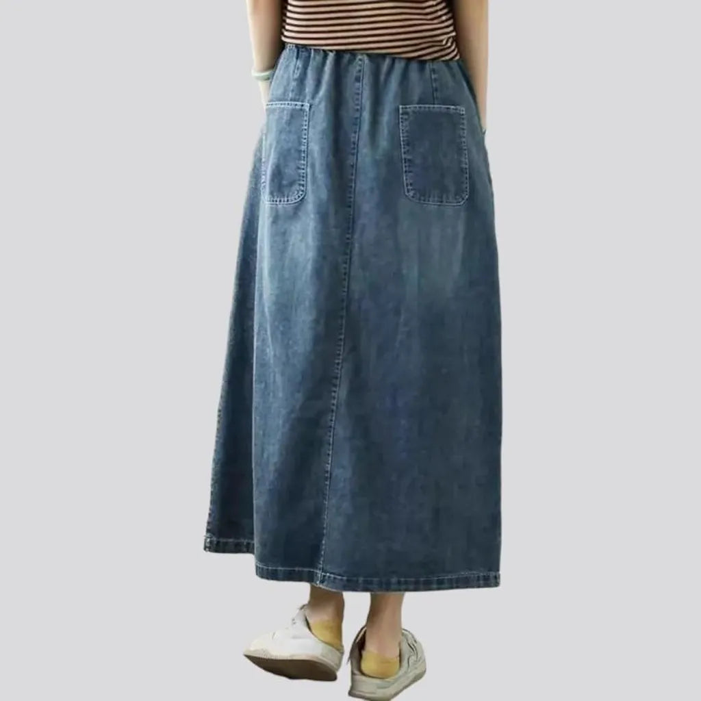 Boho denim skirt
 for women