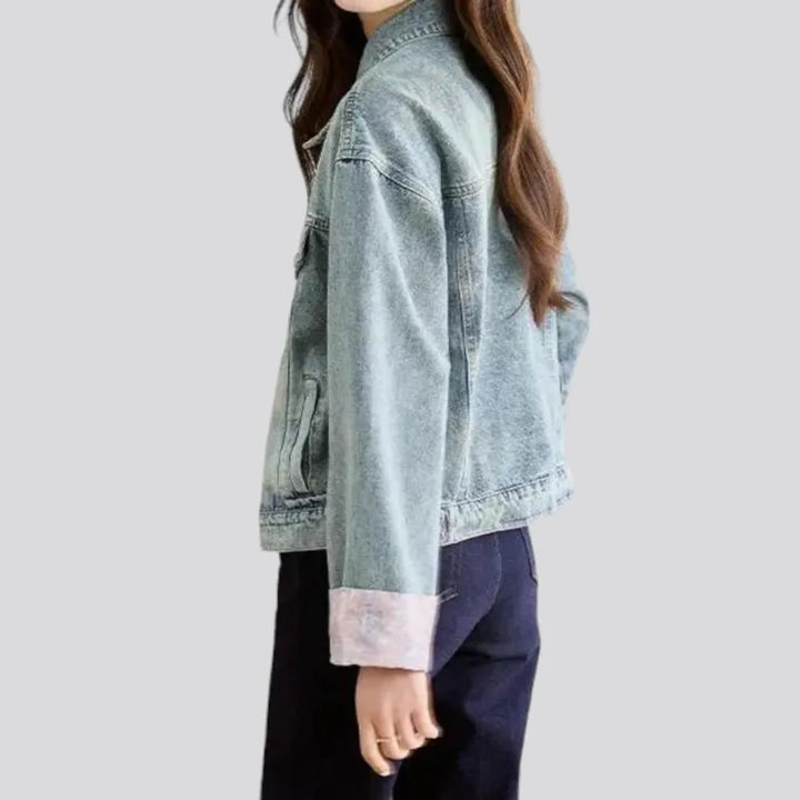 Oversized vintage jeans jacket