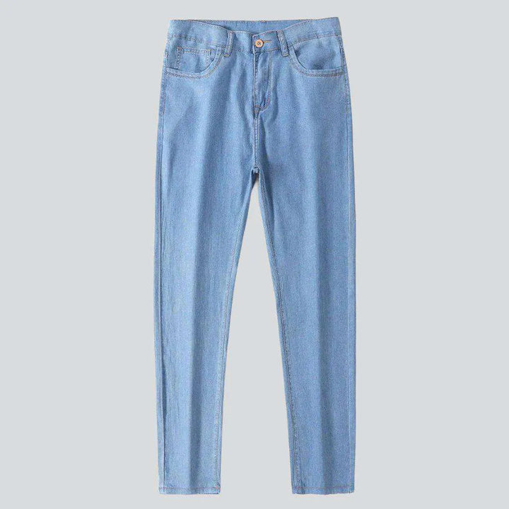 Thin straight casual men's jeans