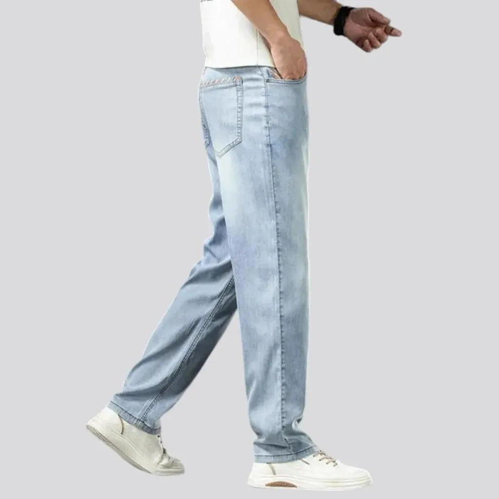 Striped-coin-pocket 90s jeans for men