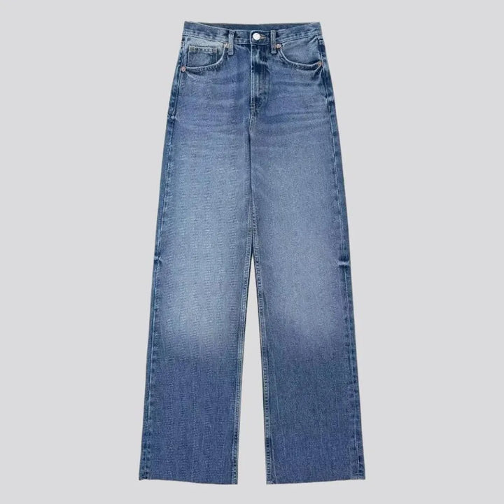 Street women's raw-hem jeans