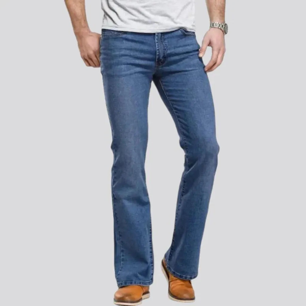 Bootcut men's stonewashed jeans