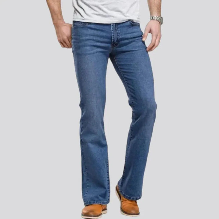 Bootcut men's stonewashed jeans