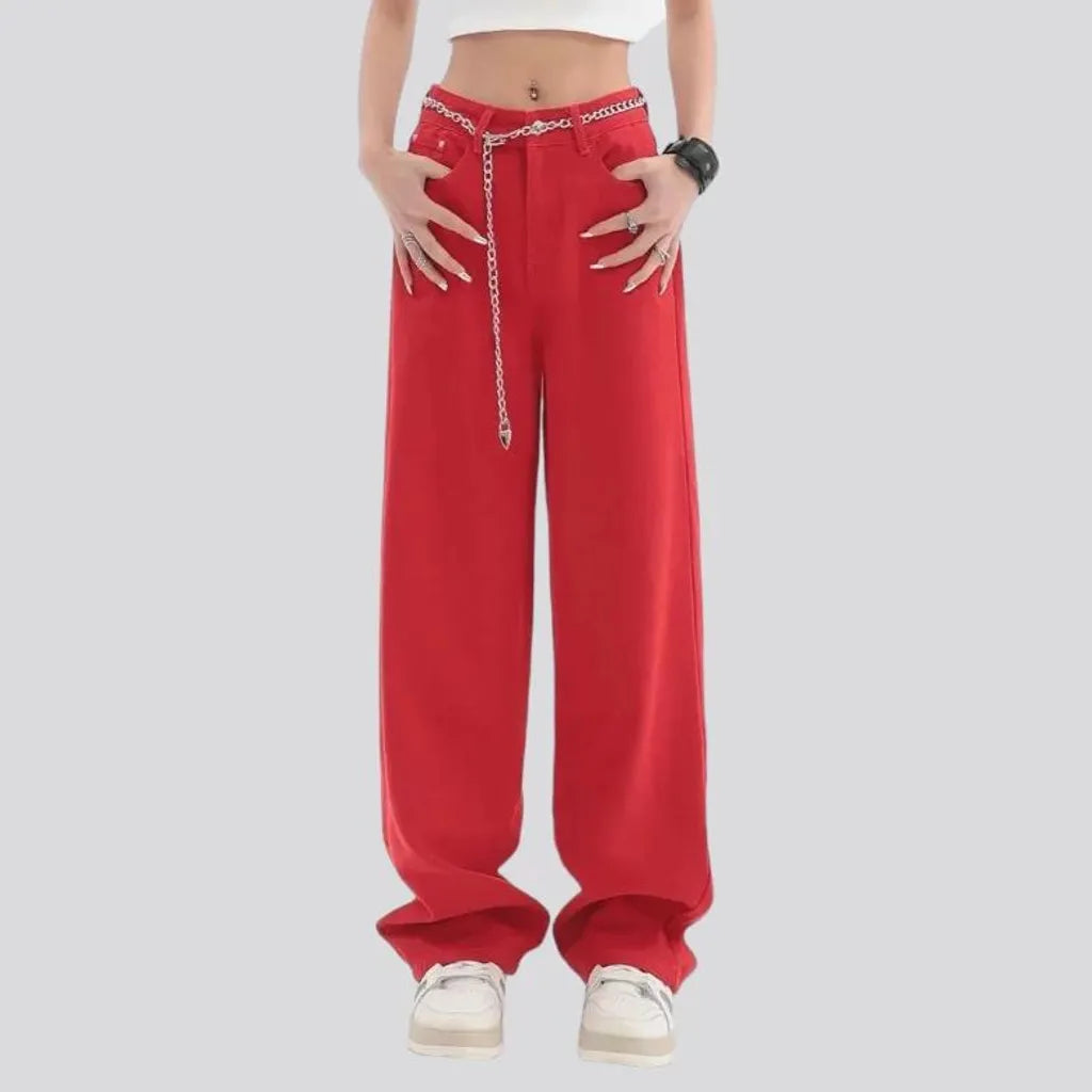 Floor-length women's jeans pants