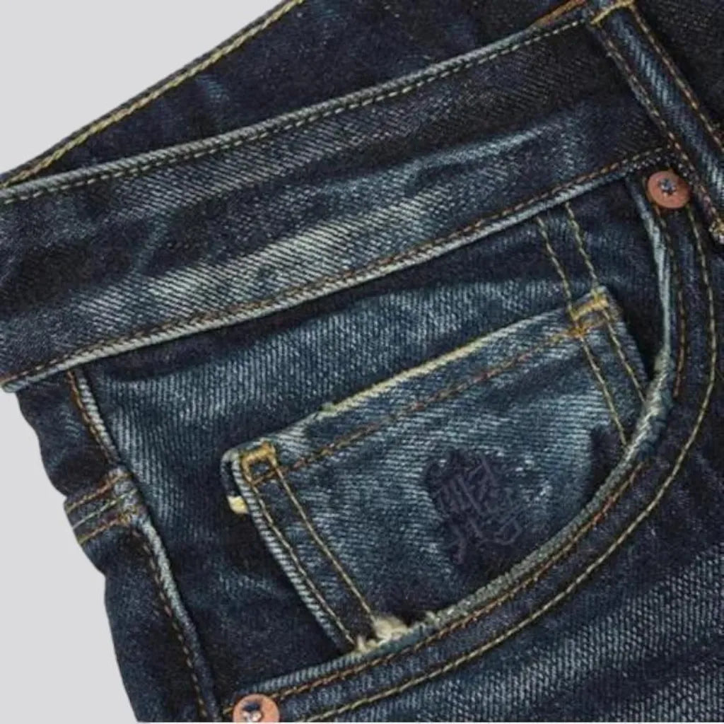 High-waist 16oz selvedge jeans for men