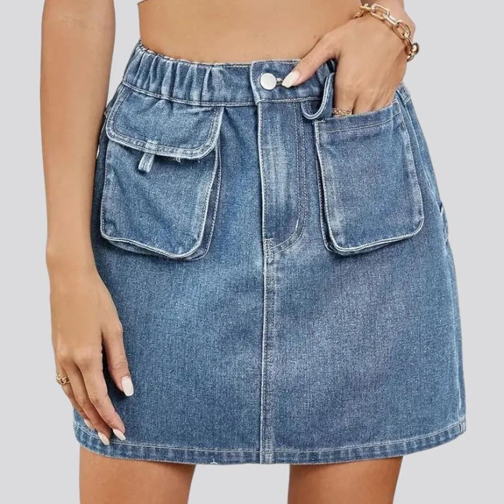 Fashion mini women's jean skirt