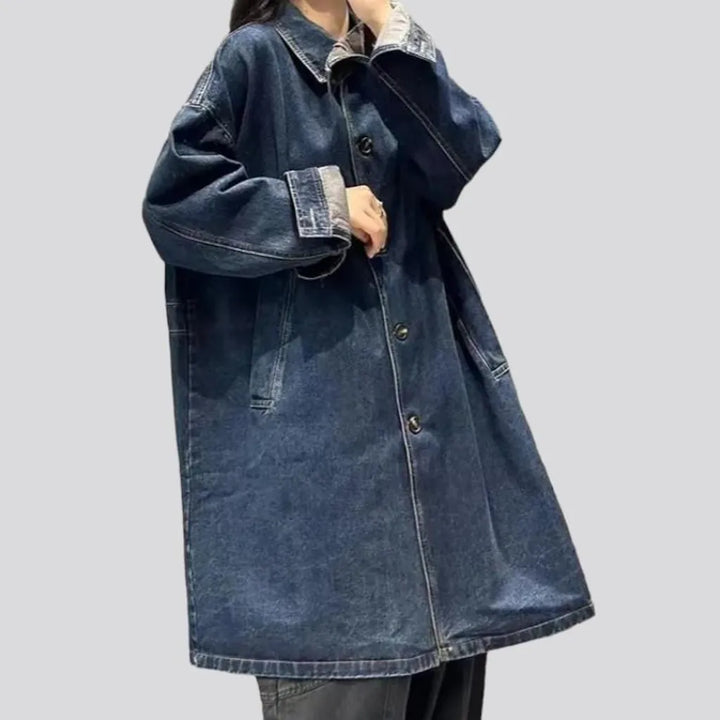 Fashion vintage denim coat for women