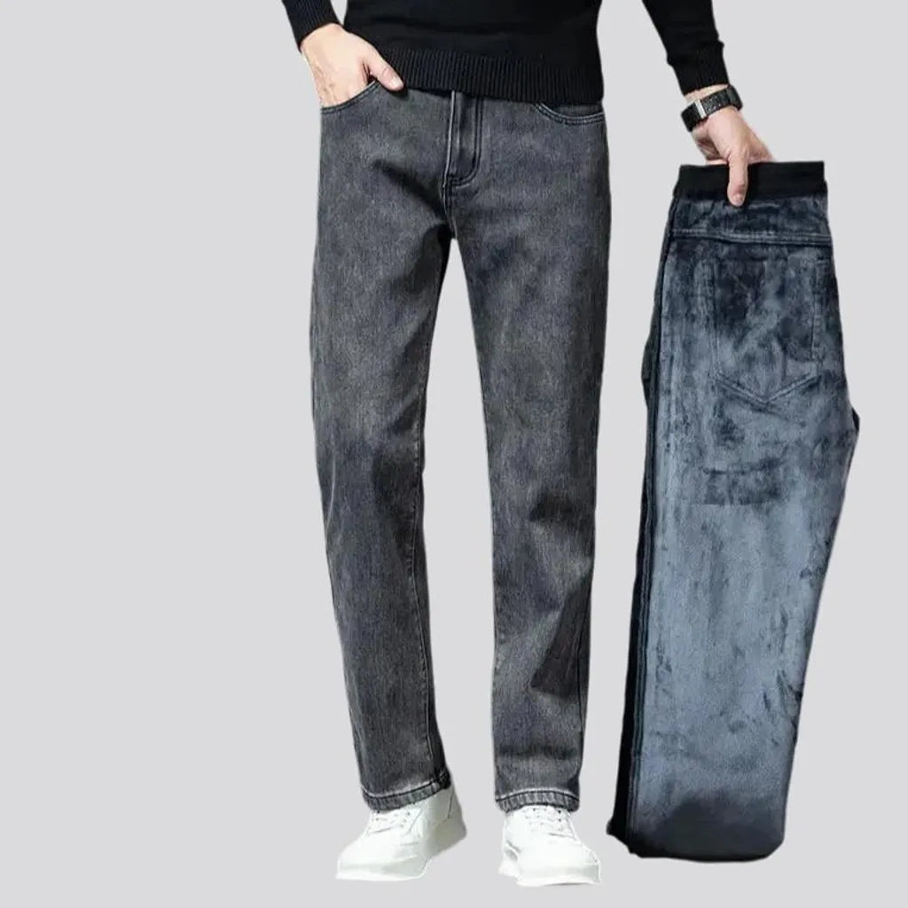 Mid-waist 90s style stretchable men's jeans