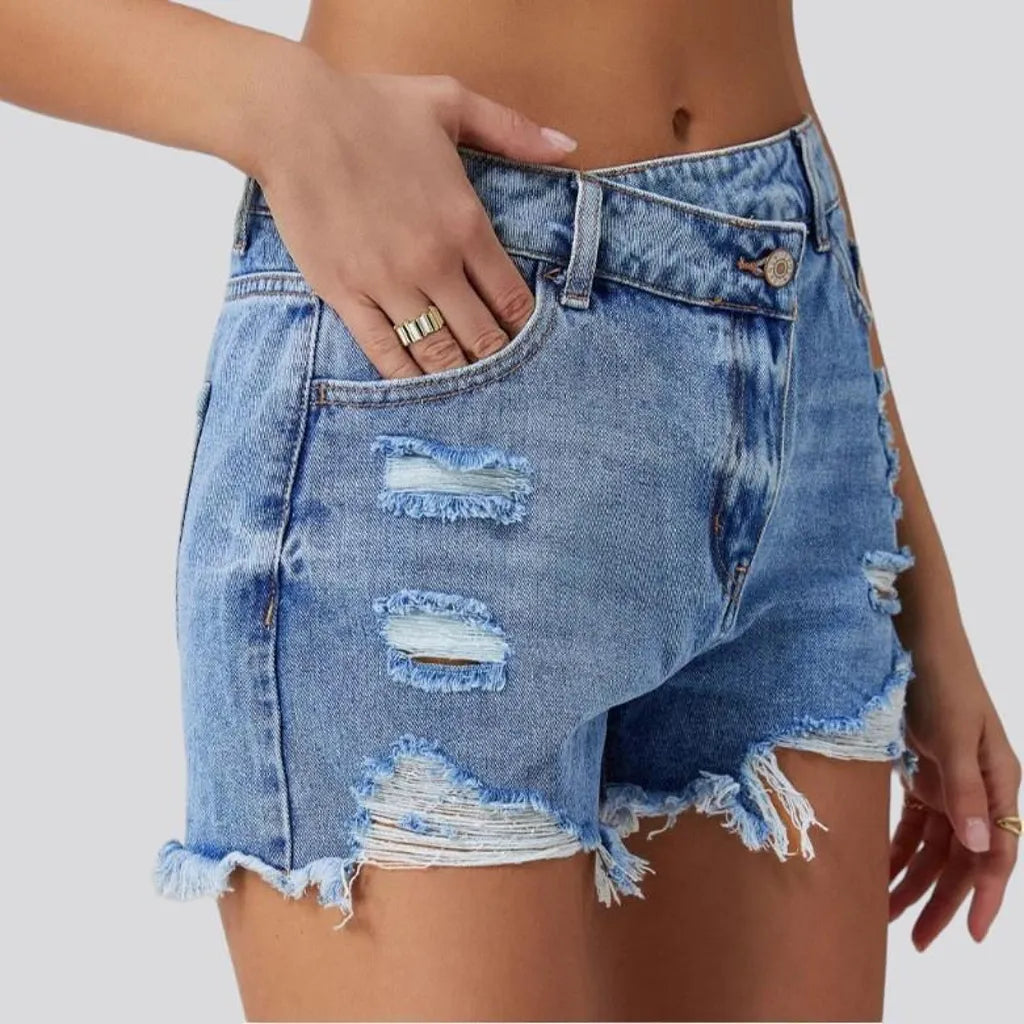 Straight women's jean shorts