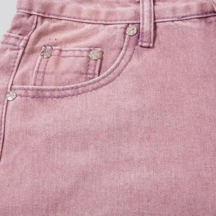 Baggy pink jeans
 for ladies