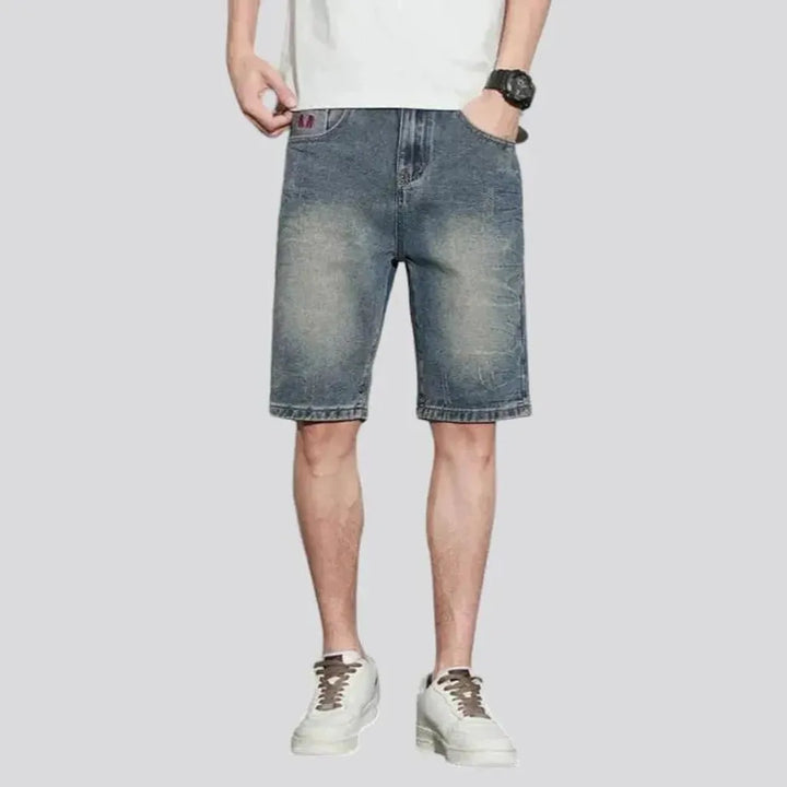 Sanded fashion men's jean shorts