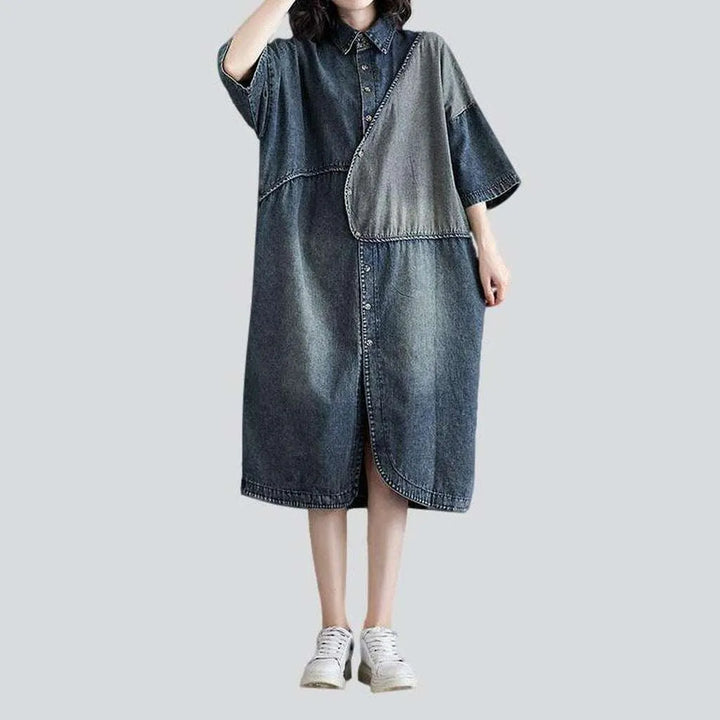 Street style women's denim coat