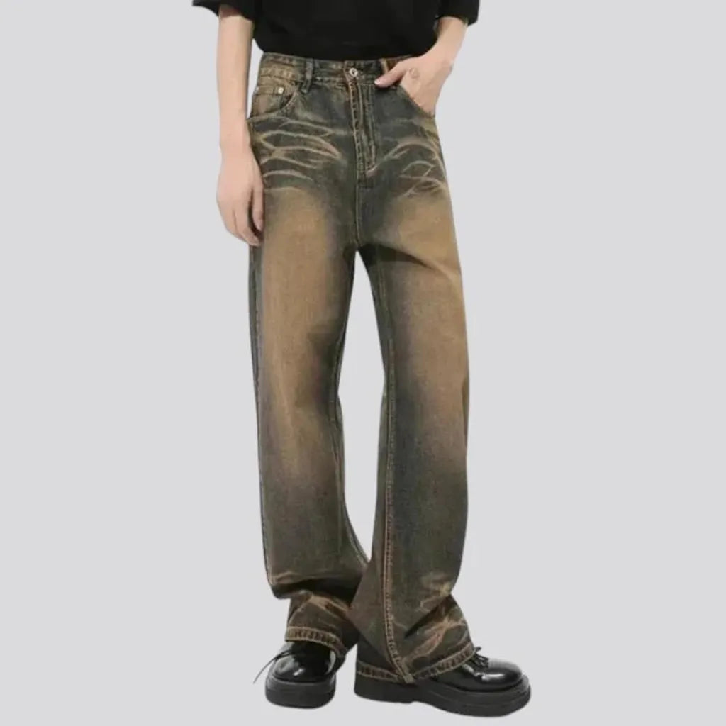 90s boho style baggy men's jeans