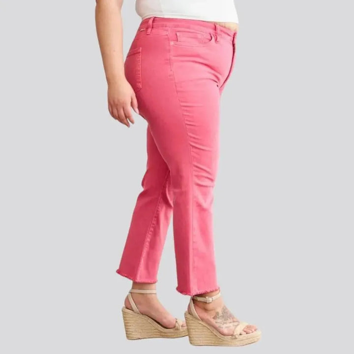 High-waist women's slim jeans