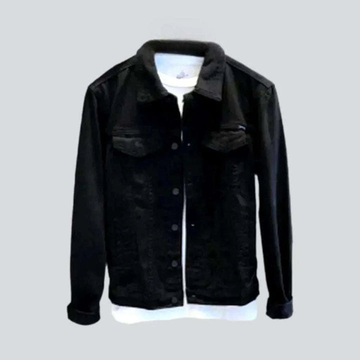 Color casual men's jeans jacket