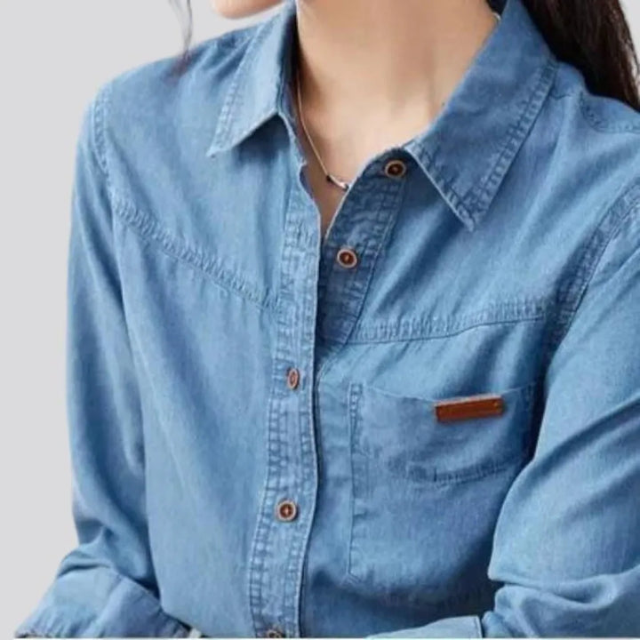 90s regular jean shirt
 for women