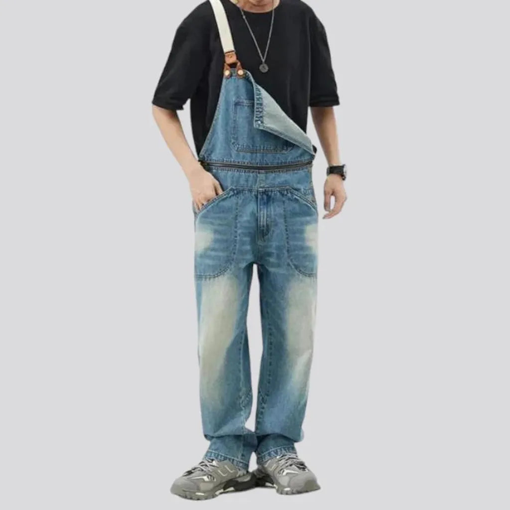 Retro jean men's overall