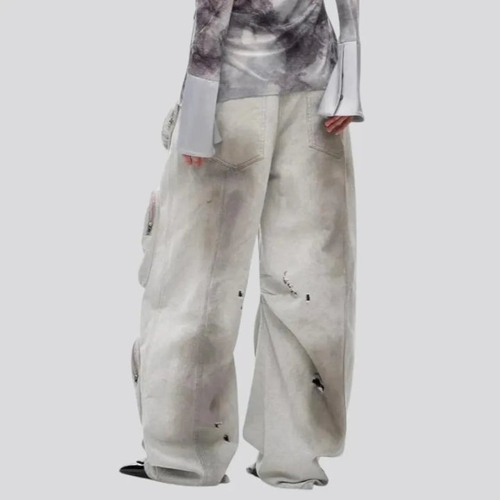 Street style baggy women's denim pants