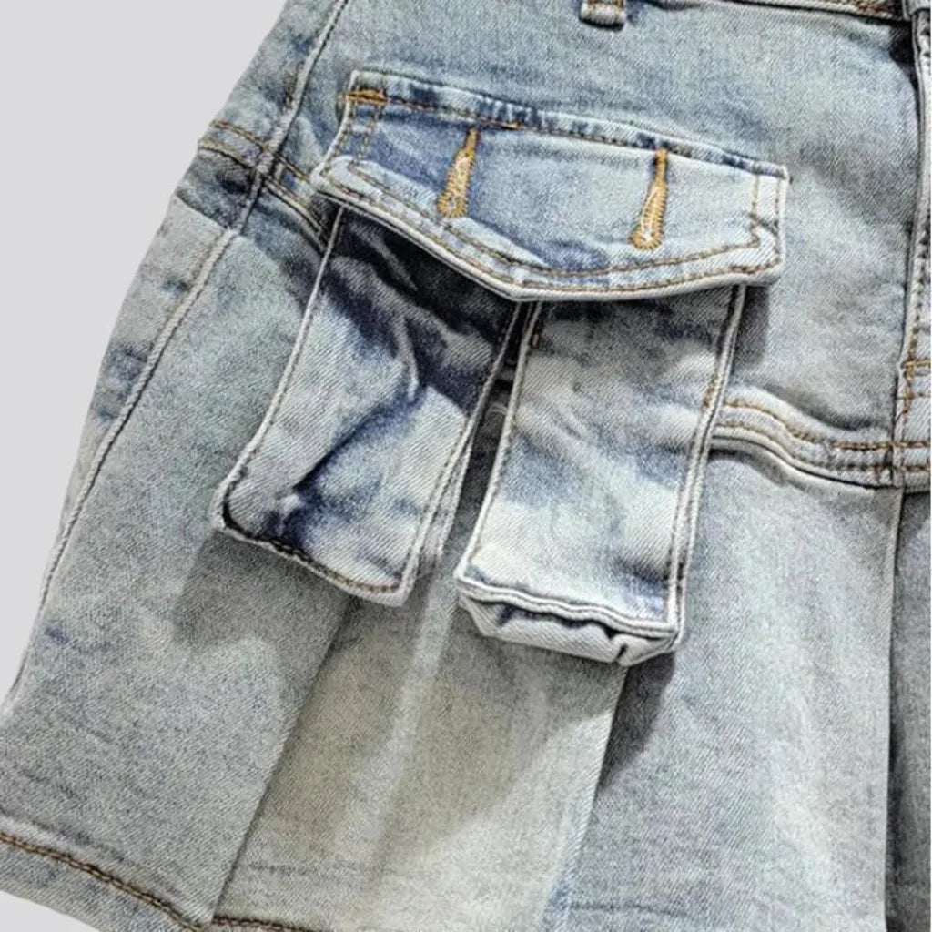 Mini fashion women's denim skort