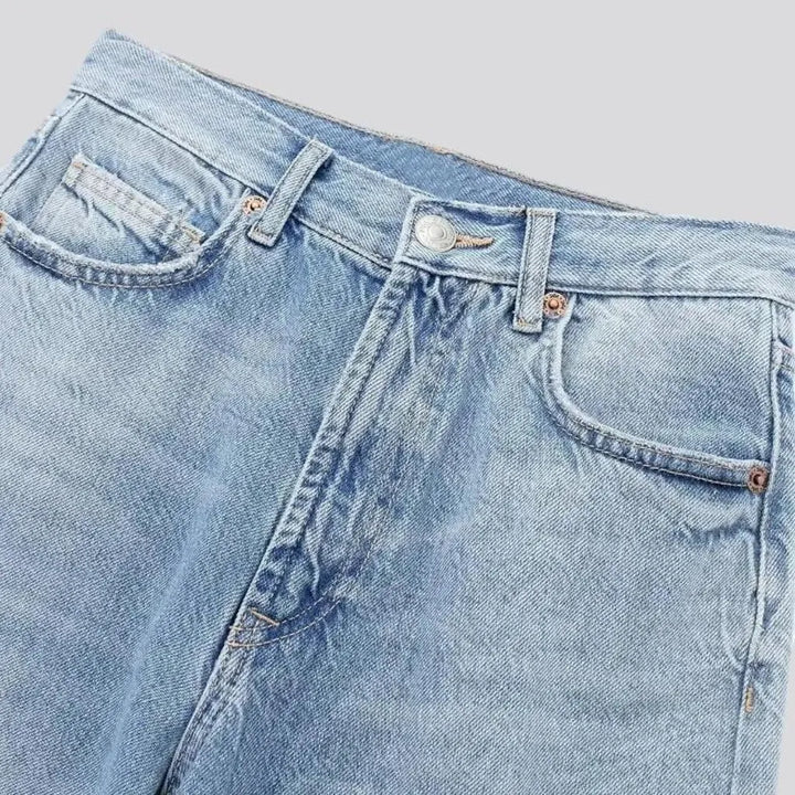 Street women's raw-hem jeans