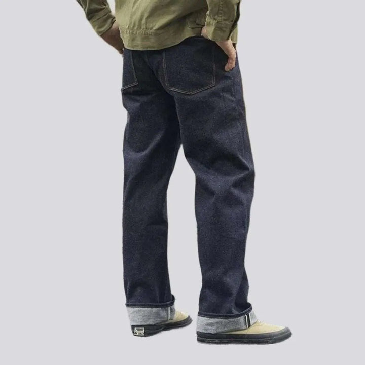 Loose men's selvedge jeans