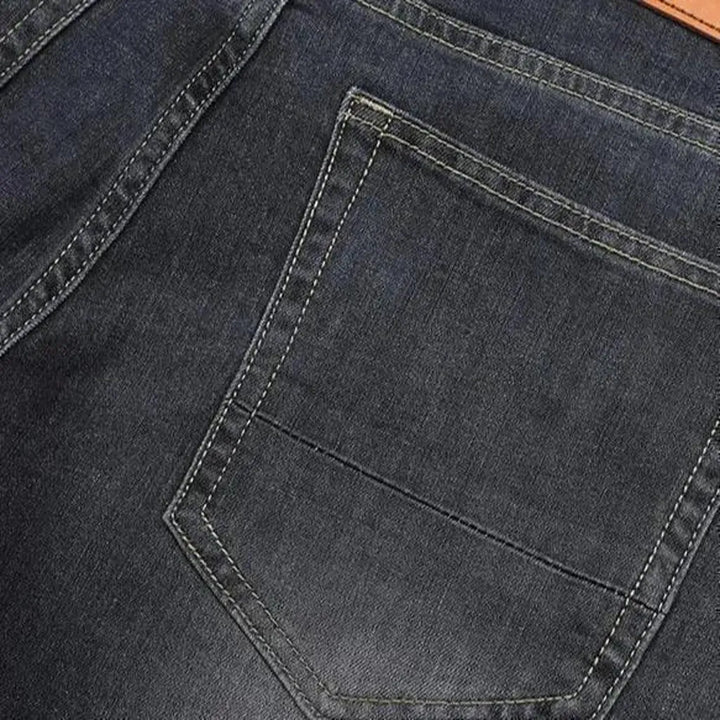 Sanded and slim men's jeans