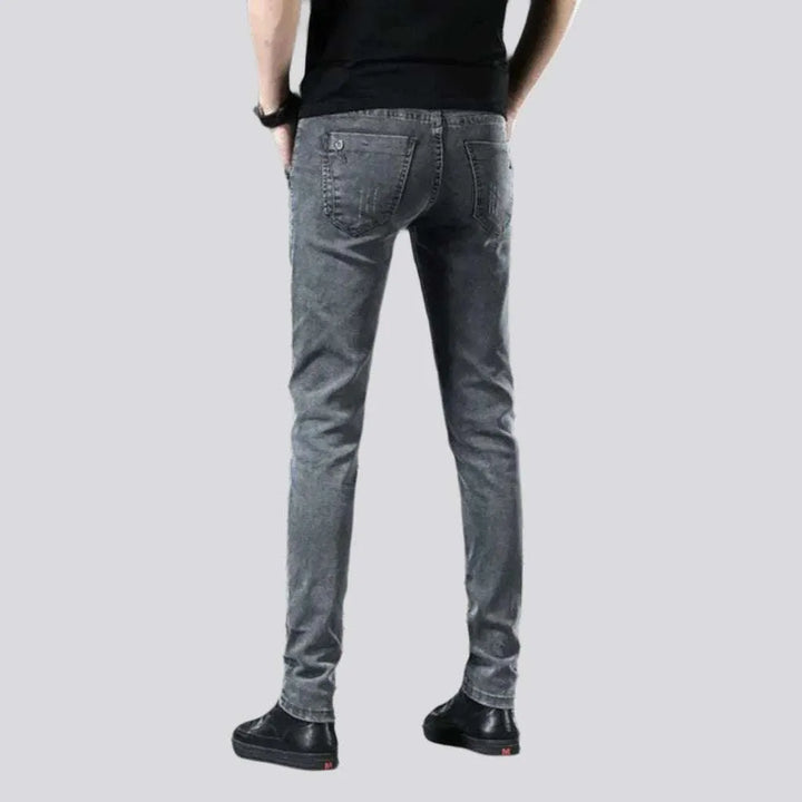 Street men's mid-waist jeans