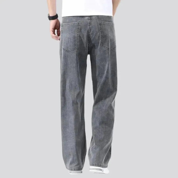 High-waist men's ultra-thin jeans