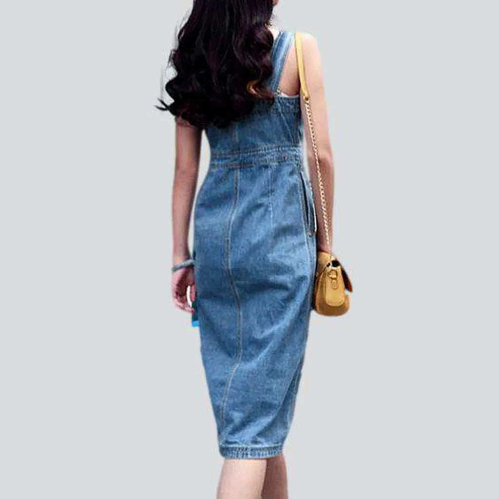 Vintage midi light jeans dress