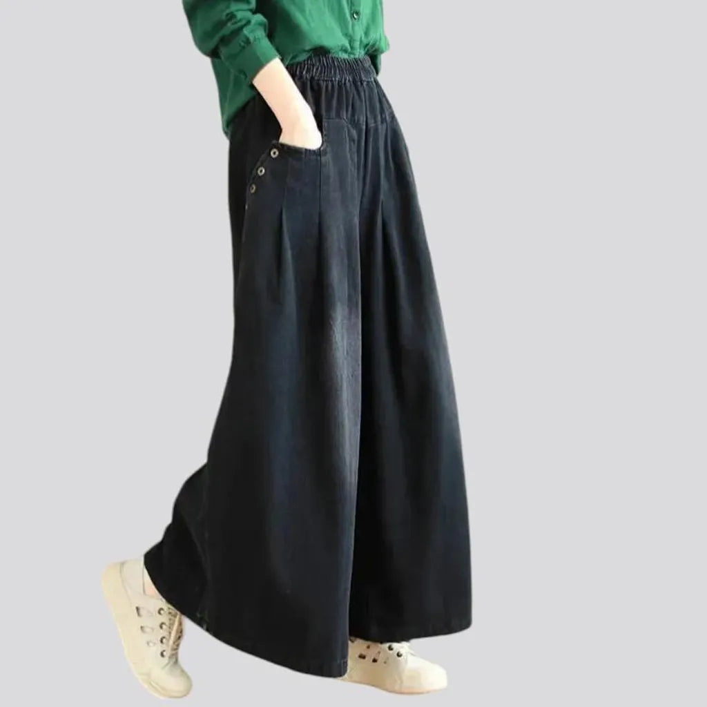 Culottes street denim pants
 for ladies