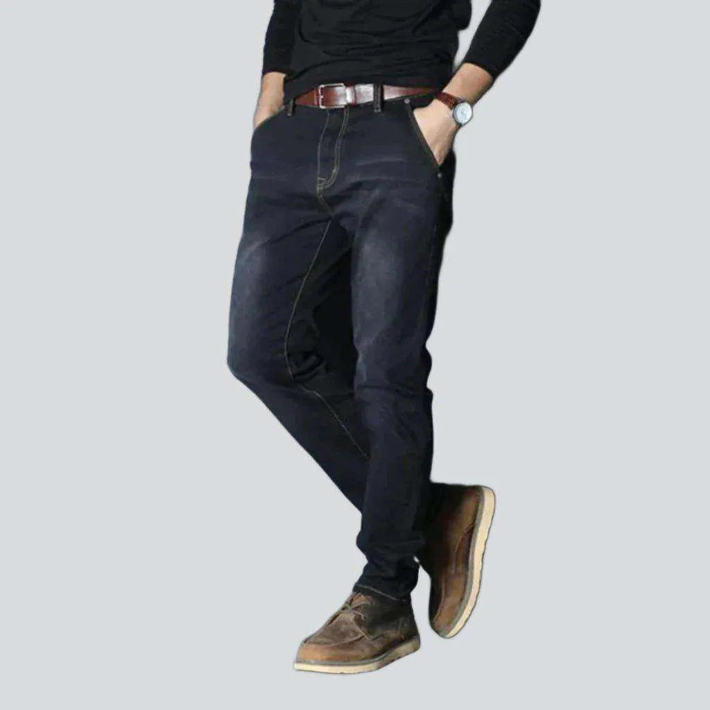 Mobile pocket men's slim jeans