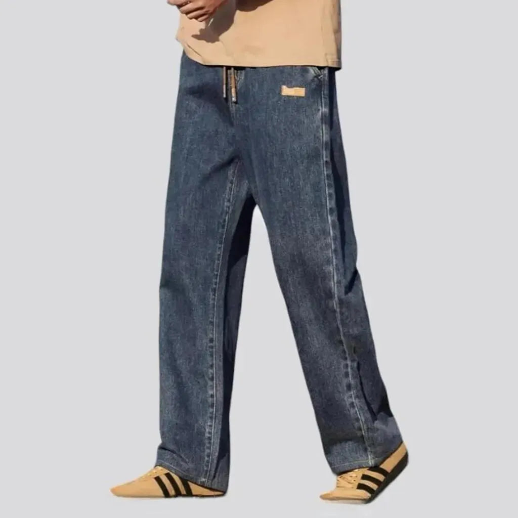 High men's waisted jeans