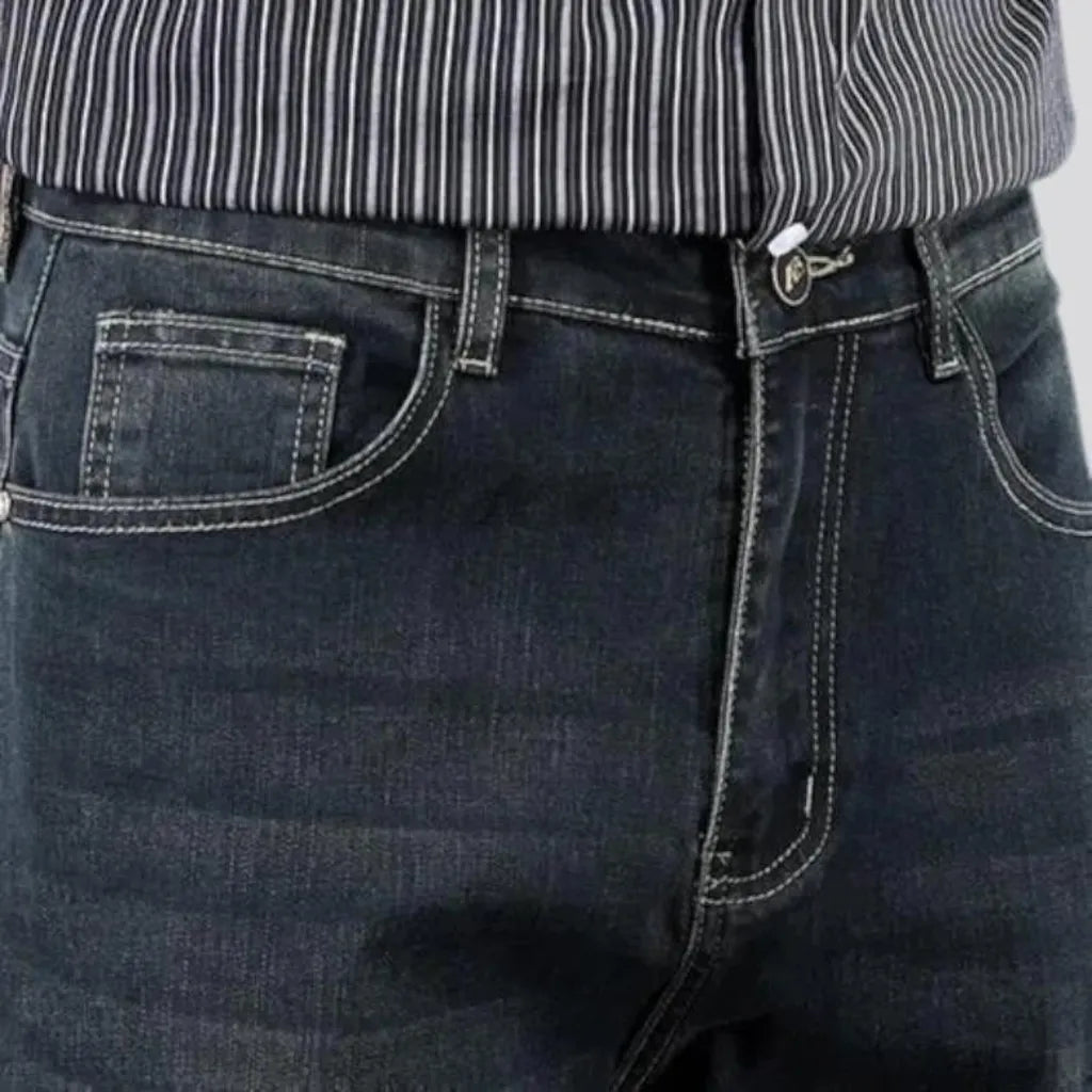 High-waist men's jeans