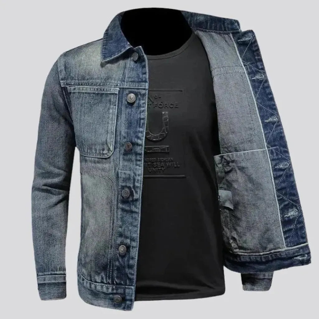 Thin street men's jean jacket