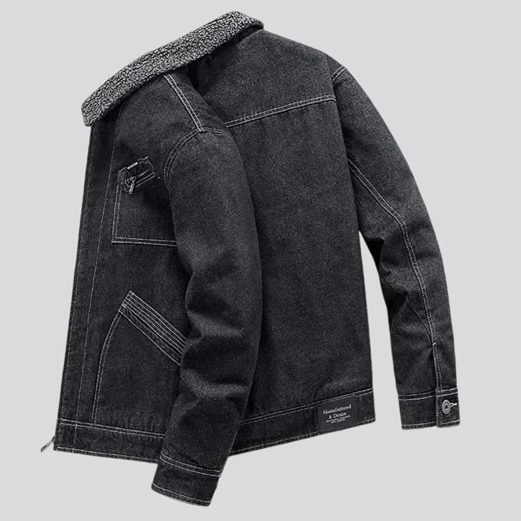 Stonewashed men's denim jacket