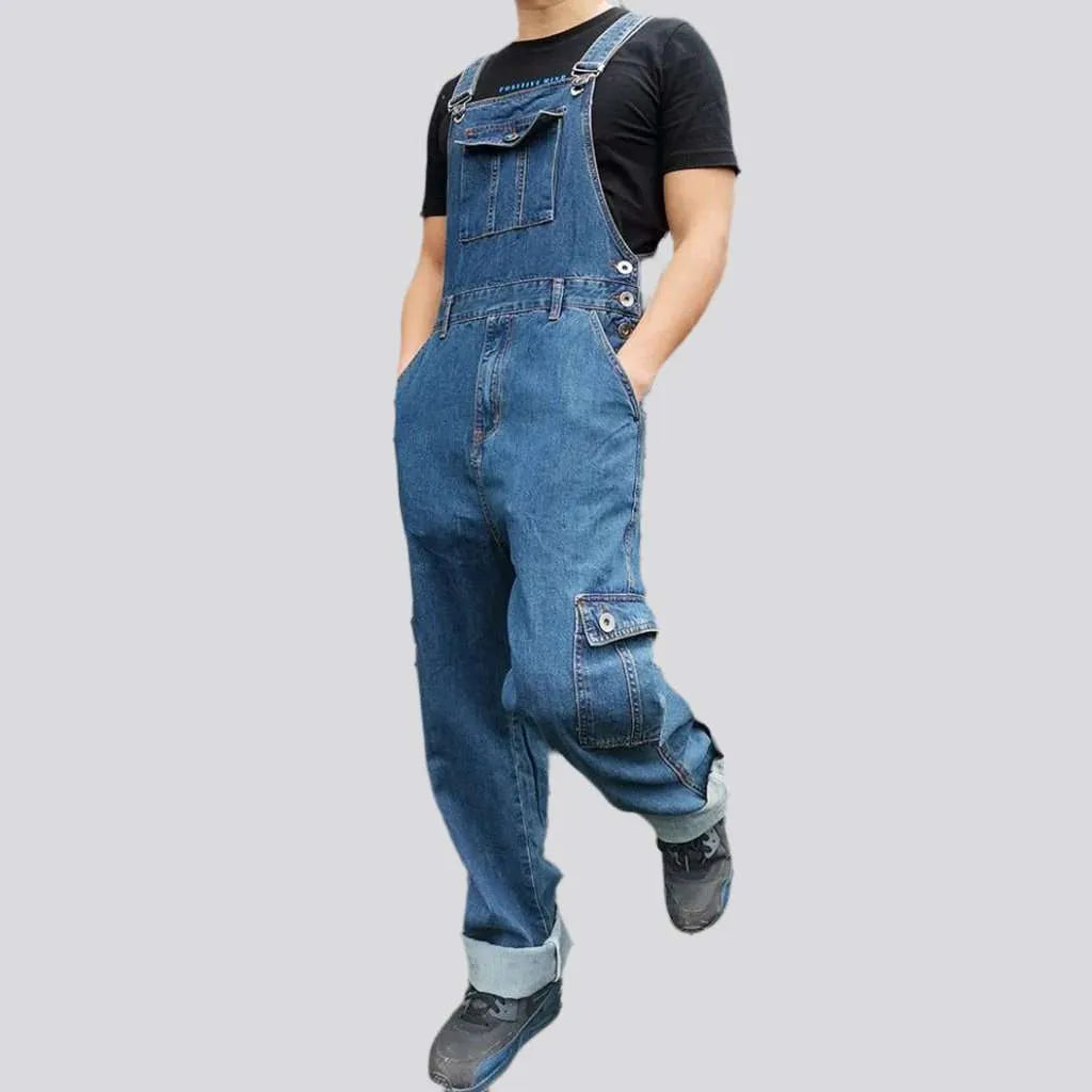 Men's jean bib overall