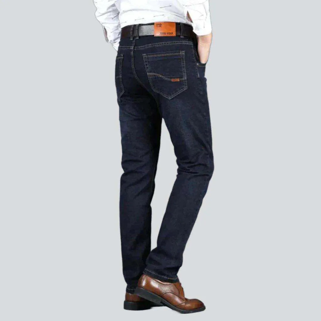 Dark slim stretchy men's jeans