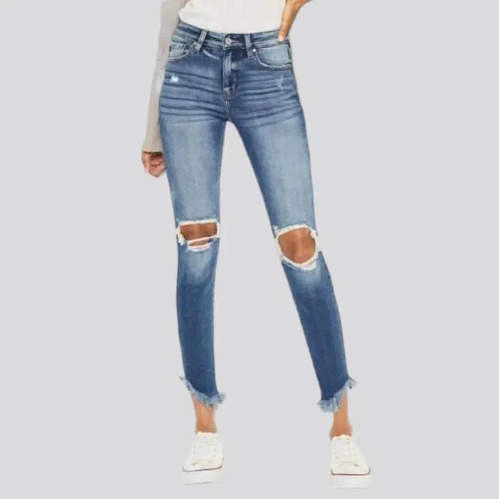 Skinny women's raw-hem jeans | Jeans4you.shop