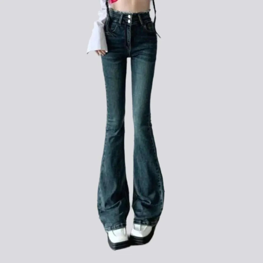 Bootcut women's stonewashed jeans