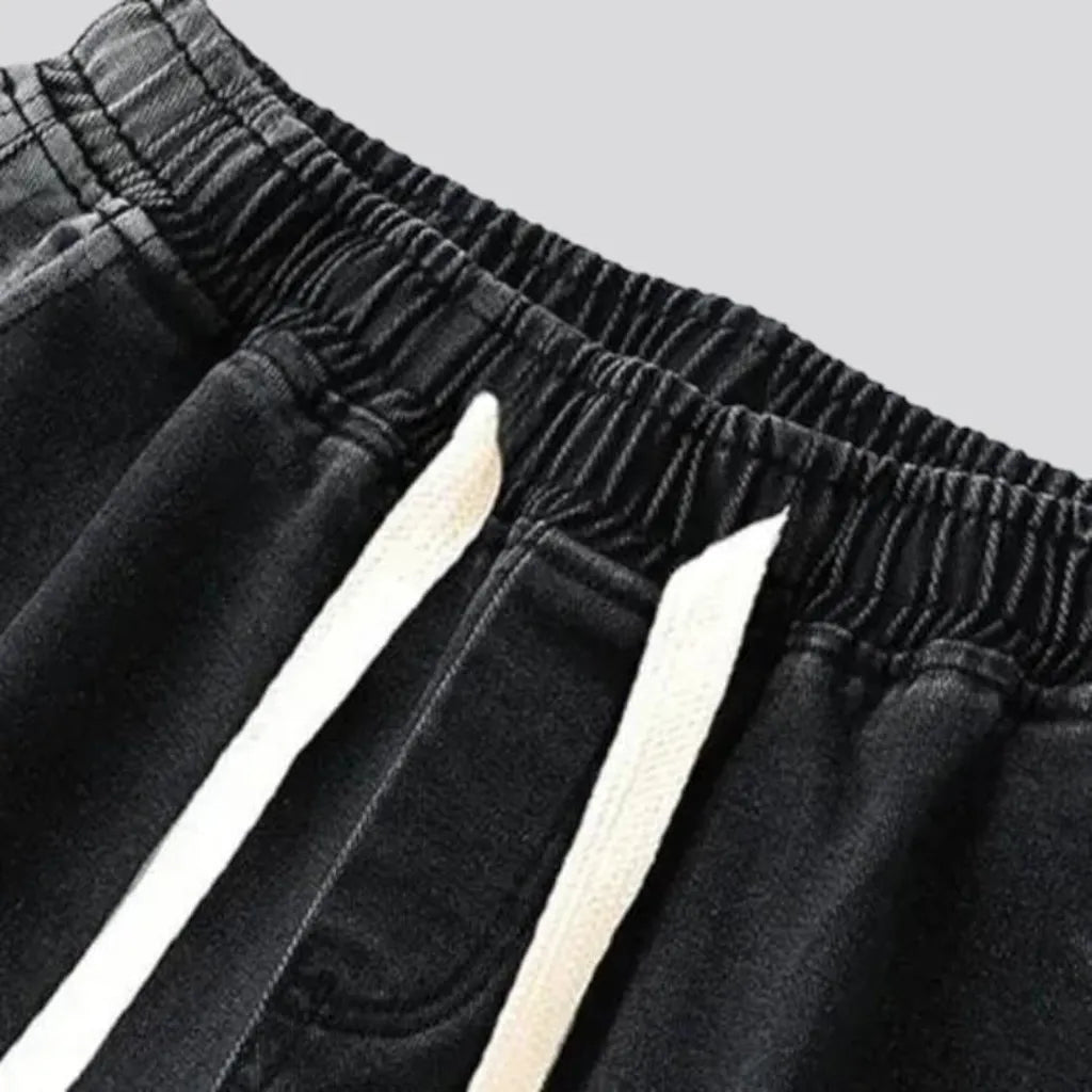 Baggy men's side-bands jeans