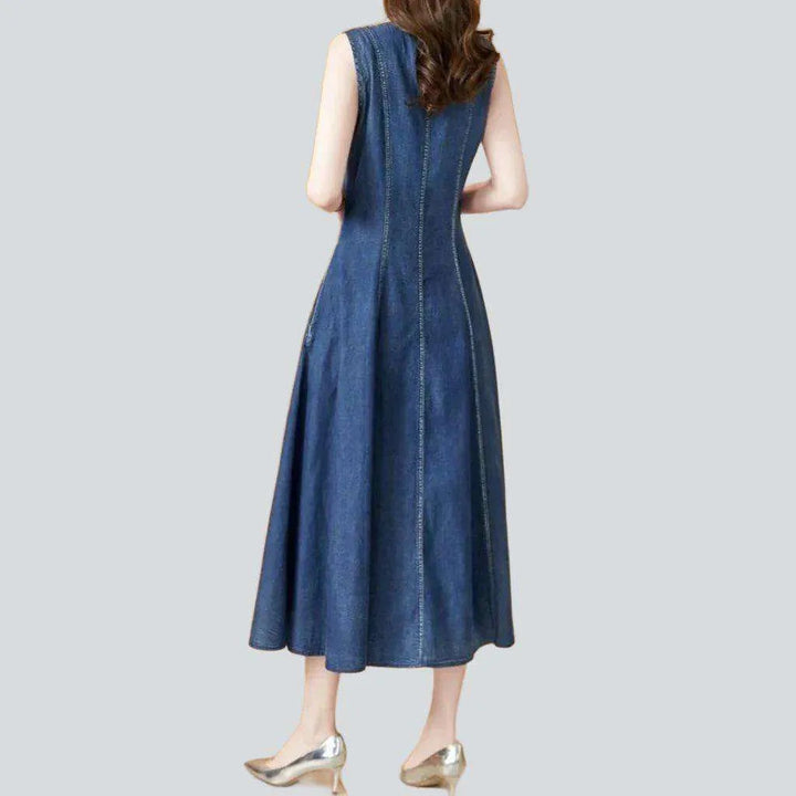 Urban flared denim dress